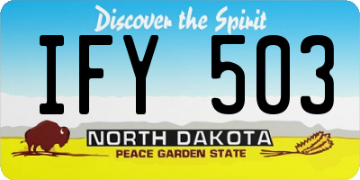 ND license plate IFY503