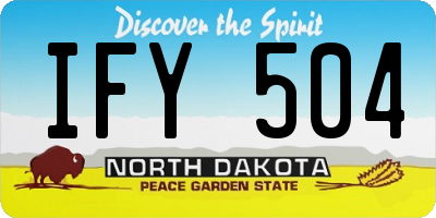 ND license plate IFY504