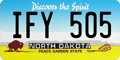 ND license plate IFY505