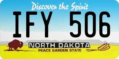 ND license plate IFY506