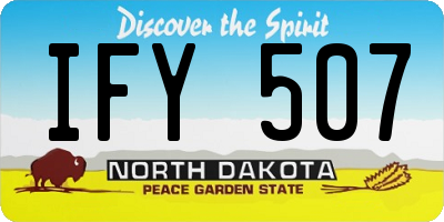 ND license plate IFY507