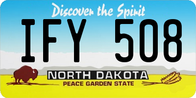ND license plate IFY508