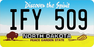 ND license plate IFY509