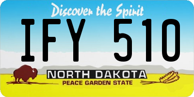 ND license plate IFY510
