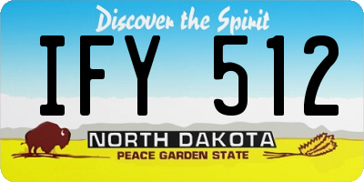 ND license plate IFY512