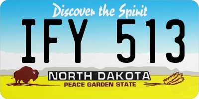 ND license plate IFY513