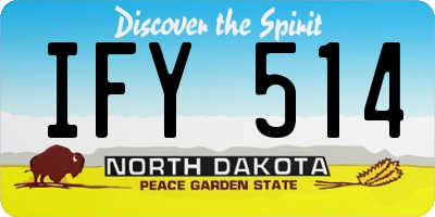 ND license plate IFY514