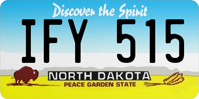 ND license plate IFY515