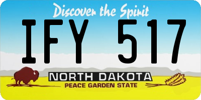 ND license plate IFY517