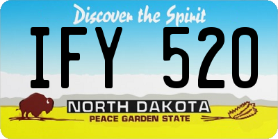 ND license plate IFY520