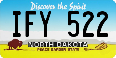 ND license plate IFY522