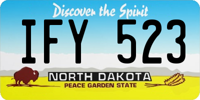 ND license plate IFY523