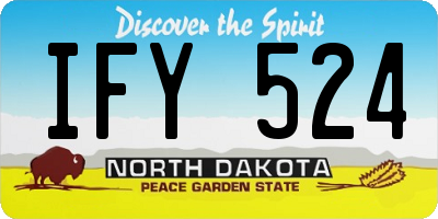 ND license plate IFY524