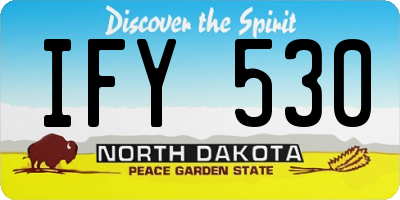 ND license plate IFY530