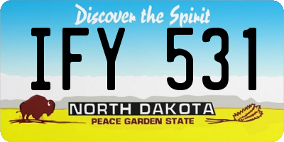 ND license plate IFY531
