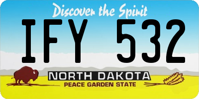 ND license plate IFY532