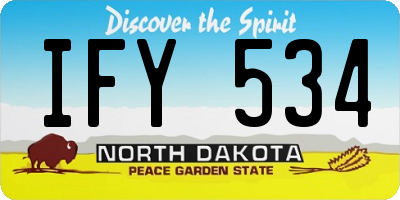 ND license plate IFY534