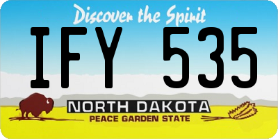 ND license plate IFY535
