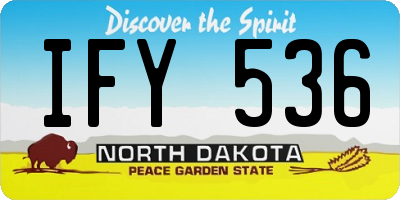 ND license plate IFY536