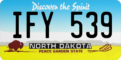 ND license plate IFY539
