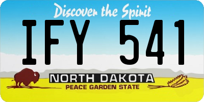 ND license plate IFY541