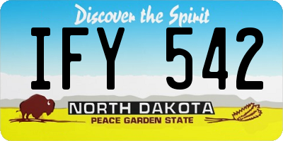 ND license plate IFY542