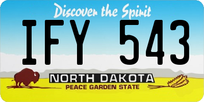 ND license plate IFY543