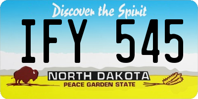 ND license plate IFY545