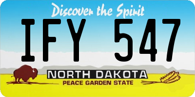 ND license plate IFY547