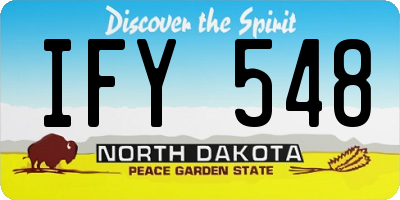 ND license plate IFY548
