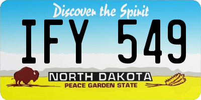 ND license plate IFY549