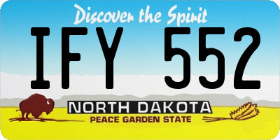 ND license plate IFY552