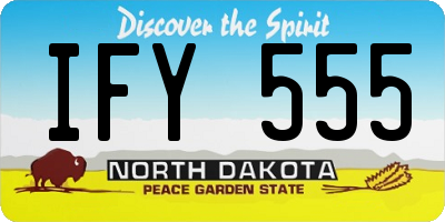ND license plate IFY555