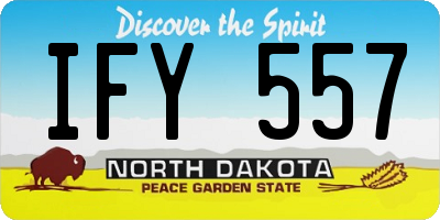 ND license plate IFY557