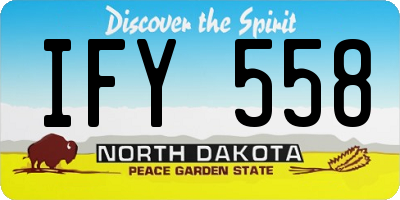 ND license plate IFY558