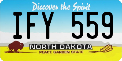ND license plate IFY559