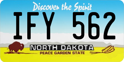 ND license plate IFY562