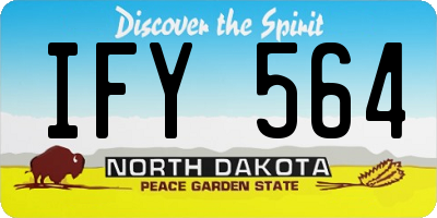 ND license plate IFY564