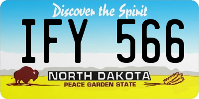ND license plate IFY566