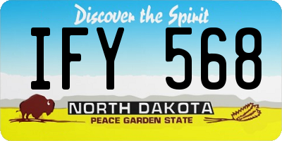 ND license plate IFY568
