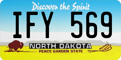 ND license plate IFY569