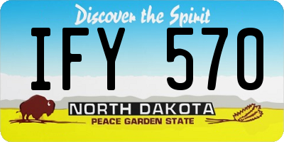 ND license plate IFY570