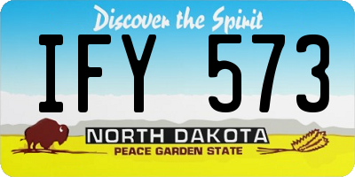ND license plate IFY573
