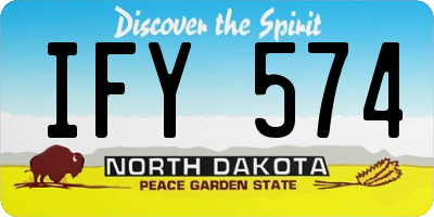 ND license plate IFY574