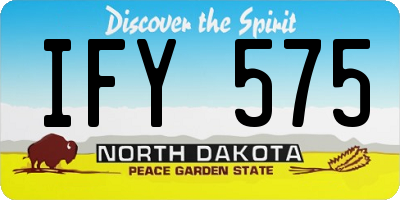 ND license plate IFY575