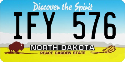 ND license plate IFY576