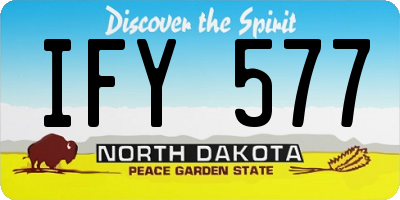 ND license plate IFY577