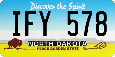 ND license plate IFY578