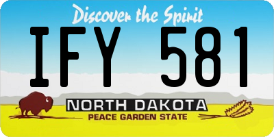 ND license plate IFY581