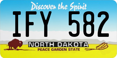 ND license plate IFY582